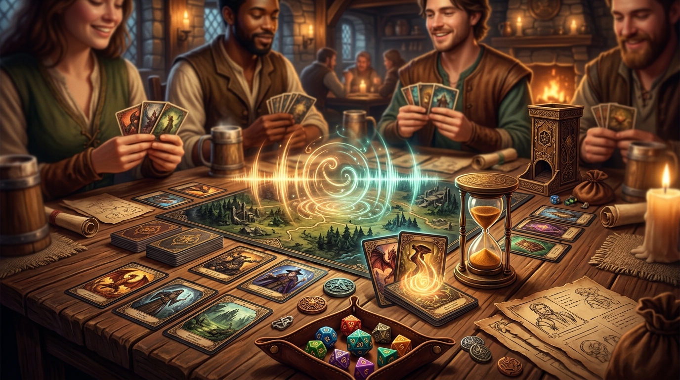 Tabletop Board Game Night Table Atmosphere